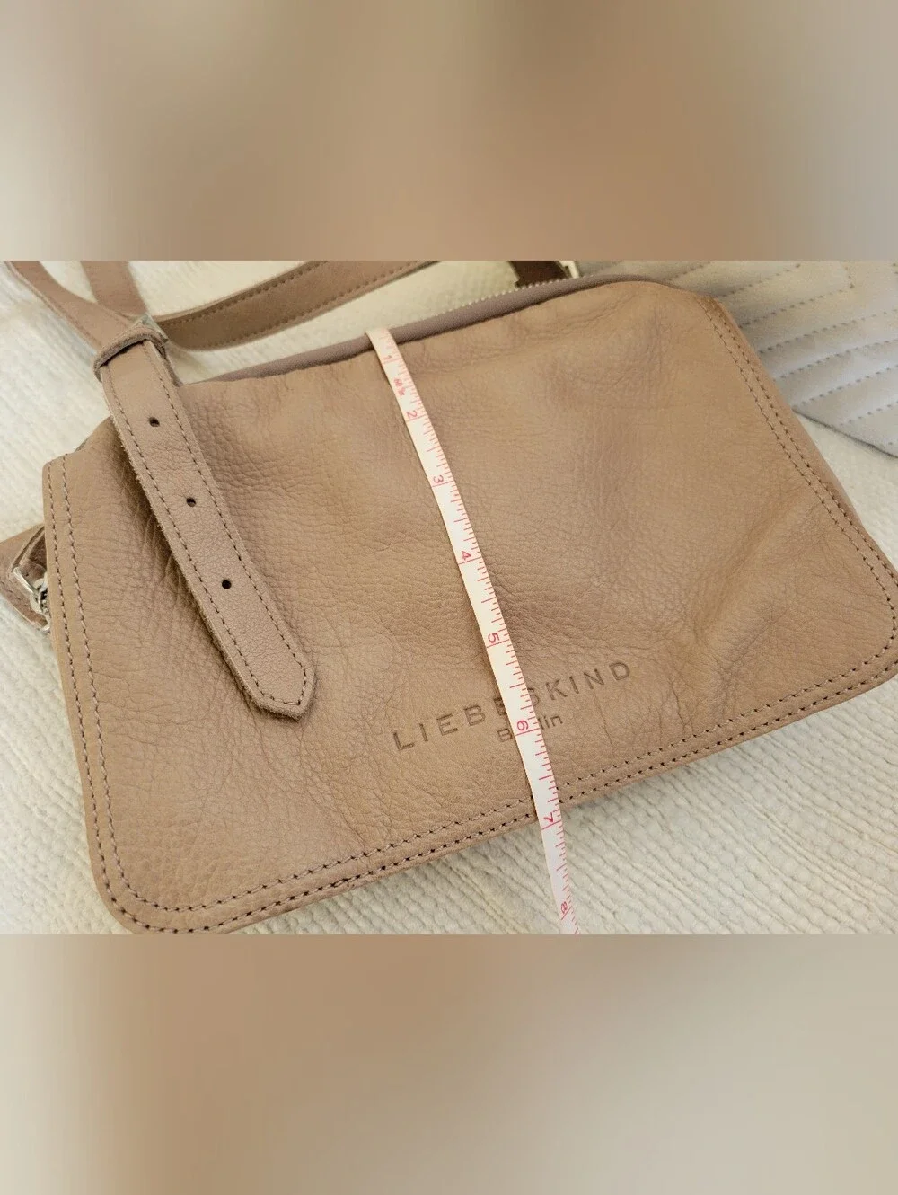 Liebeskind Berlin Taupe Leather Crossbody Bag